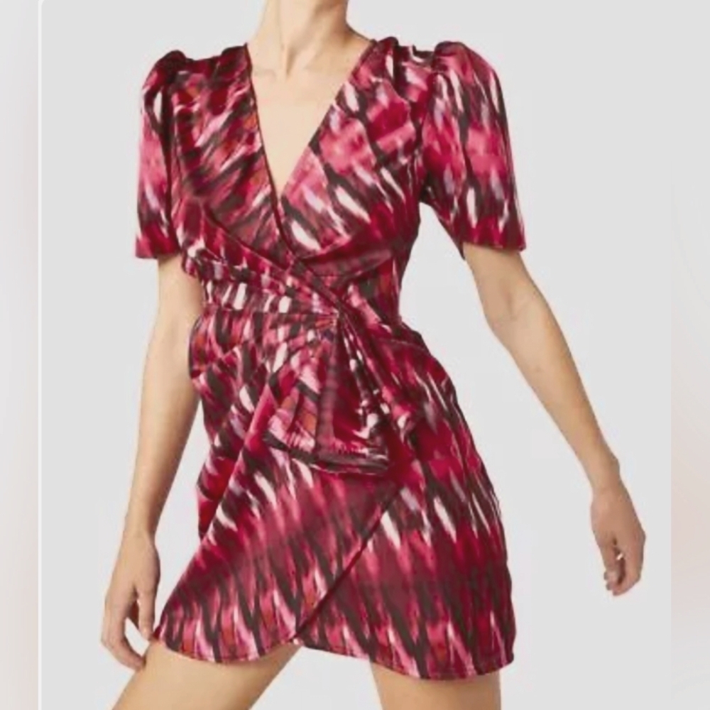 Misa Amina XL Mini Dress In Fuchsia NWT